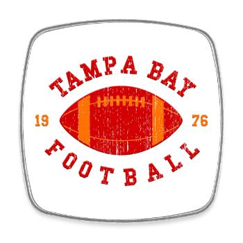 Tampa Bay Football Vintage - Viereckiger Kühlschrankmagnet - Weiß - Vorne