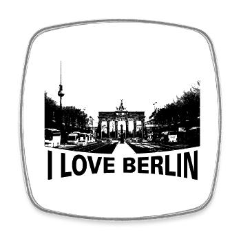 J’adore Berlin avec BilD - Magnet carré - blanc - Devant