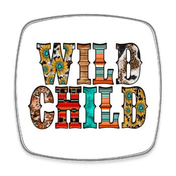 Wild Child - Square fridge magnet - white - Front