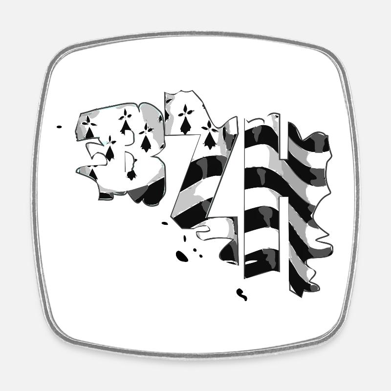 Bretagne - Viereckiger Kühlschrankmagnet - Weiß