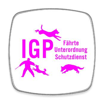 IGP Hundesport - pink - Viereckiger Kühlschrankmagnet - Weiß - Vorne