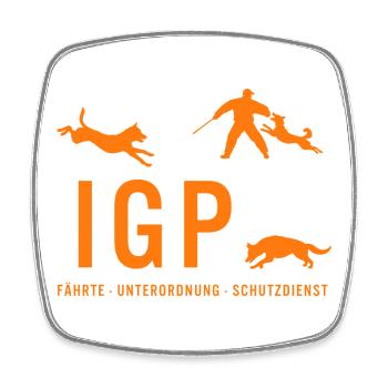 IGP Hundesport - ORANGE - Viereckiger Kühlschrankmagnet - Weiß - Vorne