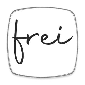 frei - frei sein - Viereckiger Kühlschrankmagnet - Weiß - Vorne