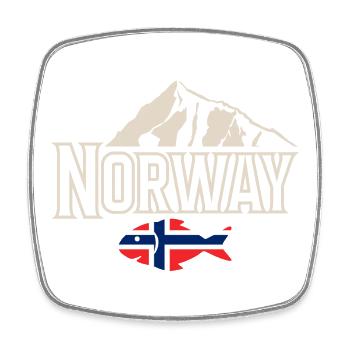 Norway Fishing Fishing Angler - Square fridge magnet - white - Front
