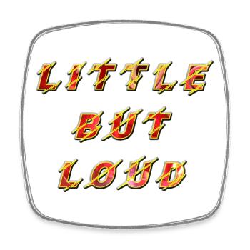 Small but noisy no-child baby screamer - Square fridge magnet - white - Front