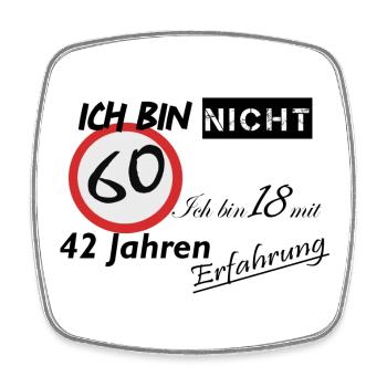 60-Sekunden Timer Design - Viereckiger Kühlschrankmagnet - Weiß - Vorne