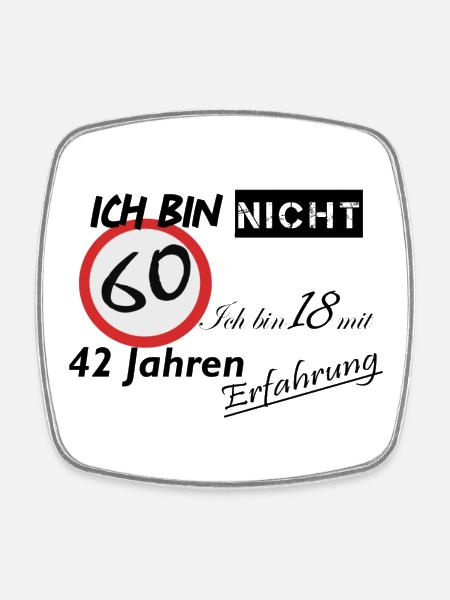 60-Sekunden Timer Design - Viereckiger Kühlschrankmagnet - Weiß