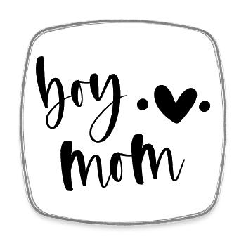 boy mom | Mom | best mom | Gift - Square fridge magnet - white - Front