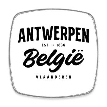 Design Belgique d’Anvers – City Classics avec Fla - Magnet carré - blanc - Devant