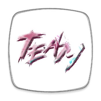 Team - Viereckiger Kühlschrankmagnet - Weiß - Vorne