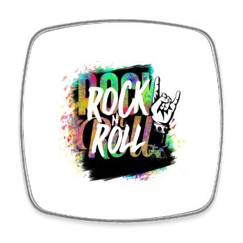 Rock n Roll Farbexplosion - Viereckiger Kühlschrankmagnet - Weiß - Vorne