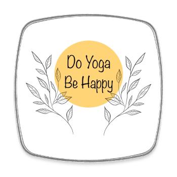 Yoga - Viereckiger Kühlschrankmagnet - Weiß - Vorne