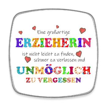 Eine großartige Erzieherin, unmöglich zu vergessen - Viereckiger Kühlschrankmagnet - Weiß - Vorne