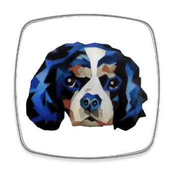 Cavalier King Charles Spaniel - Viereckiger Kühlschrankmagnet - Weiß - Vorne