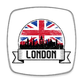 Horizon de l’Union Jack - Magnet carré - blanc - Devant