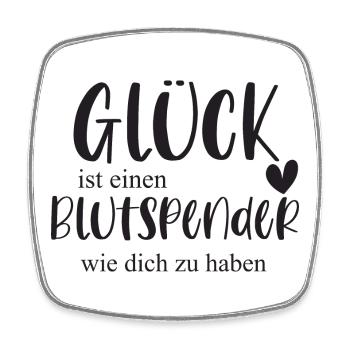 Blutspender Blutspende Ehrenamt Held Geschenk - Viereckiger Kühlschrankmagnet - Weiß - Vorne