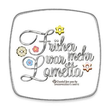 Lametta Früher war mehr Lametta - Viereckiger Kühlschrankmagnet - Weiß - Vorne