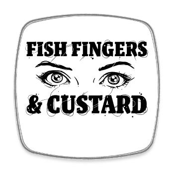 Fish Fingers - Square fridge magnet - white - Front
