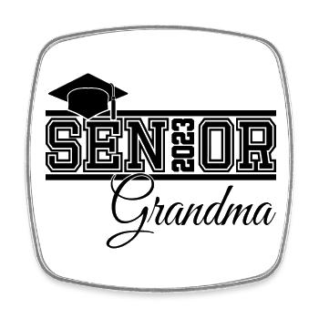 Senior 2023 Grandma Proud Grandma of Graduated - Square fridge magnet - white - Front