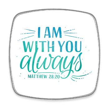 I am with you always - Viereckiger Kühlschrankmagnet - Weiß - Vorne