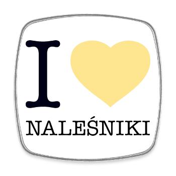 I LOVE NALESNIKI Poland pancake crepe - Square fridge magnet - white - Front