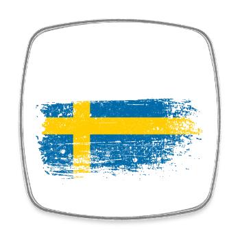 Drapeau Fusion : US Nordic Brush - Magnet carré - blanc - Devant