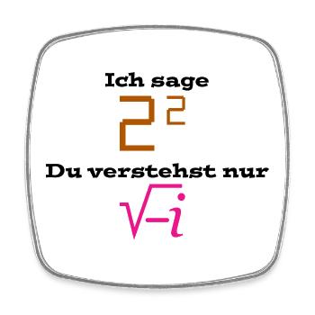 Mathematik-Grafik mit Formel und Ziffern - Viereckiger Kühlschrankmagnet - Weiß - Vorne