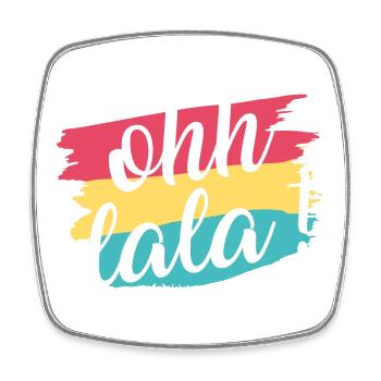 Ohhlala,Oh là là // expression française - Magnet carré - blanc - Devant