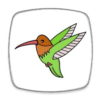 A Sweet Hummingbird - Square fridge magnet - white - Front
