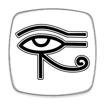 Auge Horus Ägypten - Viereckiger Kühlschrankmagnet - Weiß - Vorne