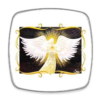 Der Lichtbringer - Sonja Ariel von Staden - Viereckiger Kühlschrankmagnet - Weiß - Vorne