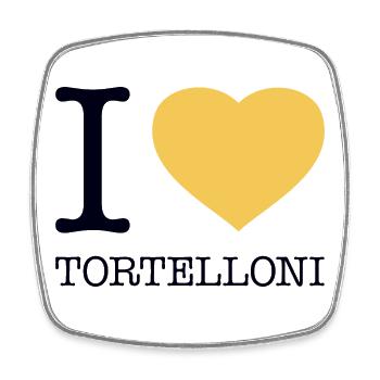 I LOVE TORTELLONI - Square fridge magnet - white - Front