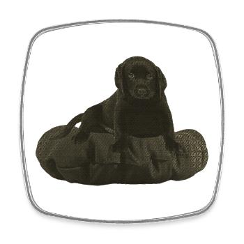 niedliche Tierbabys, Labrador welpe, outfits damen - Viereckiger Kühlschrankmagnet - Weiß - Vorne