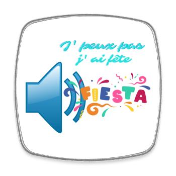J' peux pas j'ai fete - Magnet carré - blanc - Devant