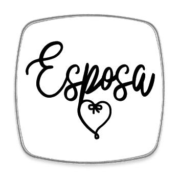 Esposa Cute Wife To Be Bride Couple Wedding Gift - Square fridge magnet - white - Front