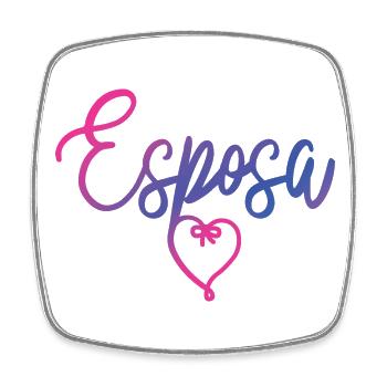 Esposa Cute Wife To Be Bride Couple Wedding Gift - Square fridge magnet - white - Front