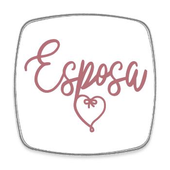 Esposa Cute Wife To Be Bride Couple Wedding Gift - Square fridge magnet - white - Front