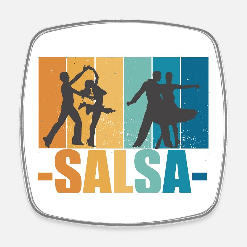 Salsa Vintage Dancer Retro Dancing Cadeau - Magnet carré - blanc