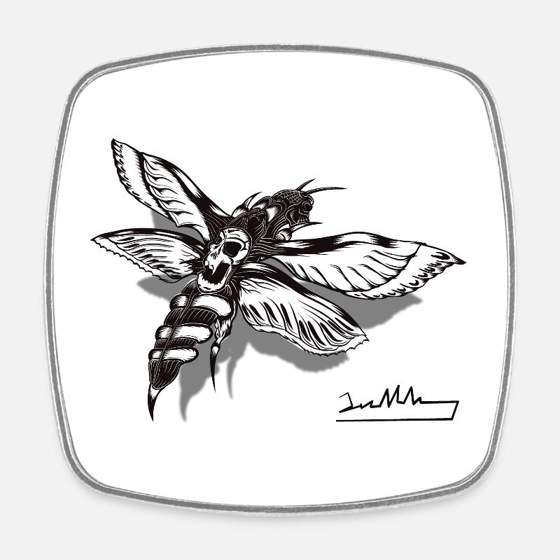Mite - Magnet carré - blanc