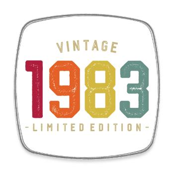 1983 Vintage Edition - Square fridge magnet - white - Front