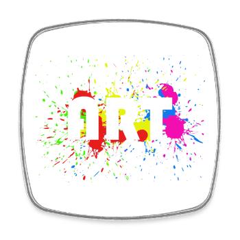 Art - Abstract Color Spots Design - Art - Square fridge magnet - white - Front