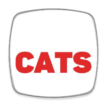Cats have servants - Square fridge magnet - white - Front