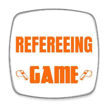 Basketball Referees - Square fridge magnet - white - Front