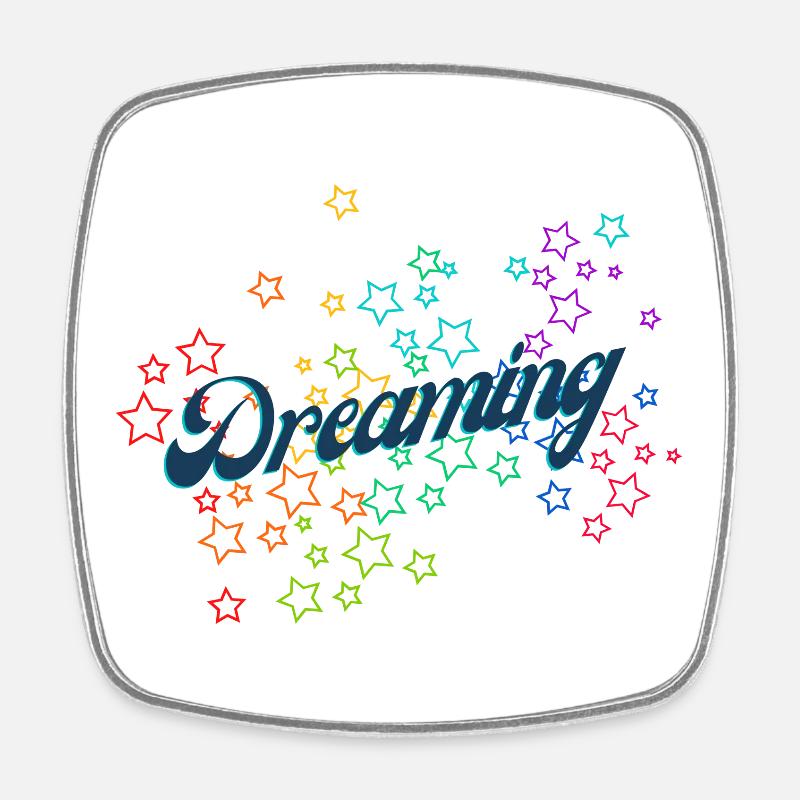 Dreaming - Magnet carré - blanc