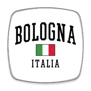 Bologna - Italy Flag - Square fridge magnet - white - Front