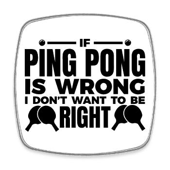 Table tennis joke - Square fridge magnet - white - Front