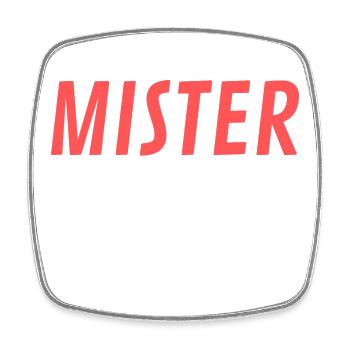 Mister Perfect Well Fast - Viereckiger Kühlschrankmagnet - Weiß - Vorne