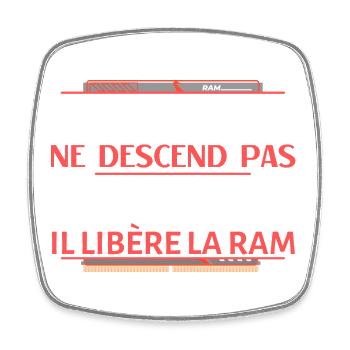 Geeks Ne Descend Pas Du Metro - Square fridge magnet - white - Front
