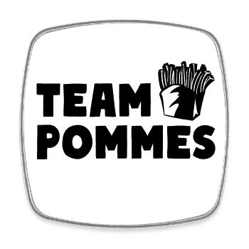 Team fries fries French fries - Square fridge magnet - white - Front