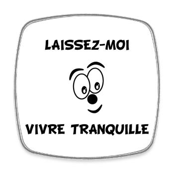 HUMOUR. CITATION. MESSAGE. RETRAITE. ANNIVERSAIRE. - Magnet carré - blanc - Devant